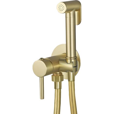 VALAZ Grifo de bidet empotrado redondo Dorado cepillado Serie Guadiana (1/2)