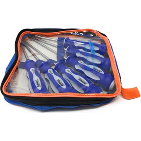 TrAdE Shop Traesio - Set Di Cacciaviti 6pz Con Punta Magnetica A Taglio E Stella Borsa Giraviti 50269 - (1/3)