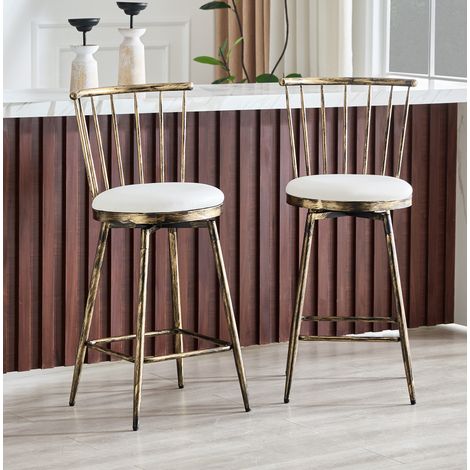 MEUBLIV Set di 2 sgabelli da bar 39x39x96 cm multicolore – schienale Windsor (1/5)