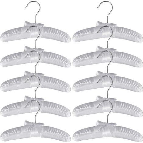 Set mit 10 gepolsterten Satin-Kleiderbügeln (26 cm) für Kinderkleidung, Schwammbügel, Kleiderständer