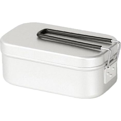 MINKUROW Contenitore Per Il Pranzo In Latta Di Alluminio Con Coperchio Contenitore Per Alimenti Da 800 Ml Contenitore Per Il Pranzo Al Coperto Per Picnic All'aperto (Argento) (1/5)