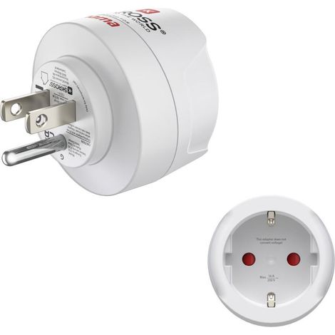 Hama Reiseadapter Typ B (3‑polig) Adapter 15A USA/Kanada
