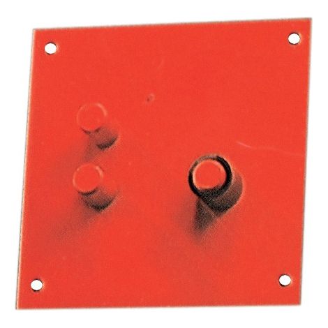 Biegeplatte aus lackiertem Stahl, Stiftform, 18 x 18 cm – Wohnzimmer (1/3)