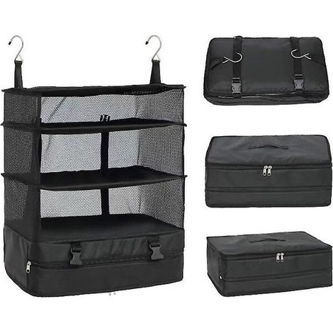 Sac de rangement pliable pour vêtements, sac de rangement de voyage, boîte de rangement pour armoire, sac suspendu LayeRED, sac de rangement pratique pour dortoir (1/5)