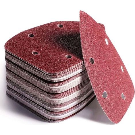 60 Pièces Feuilles Abrasives De Détail De Souris, 5 Trous Patin De Ponceuse Auto-agrippante Assortiment De Grains 40/60/ 80/120/ 180/240 Papier Abrasif Souris Pour Ponceuse (14cm x 9cm) (1/4)