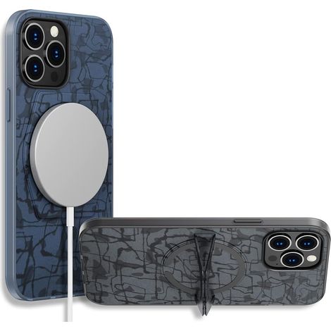 Funda protectora para iPhone 13 Pro Max con soporte magnético, compatible con iPhone 13 Pro Max, color gris.