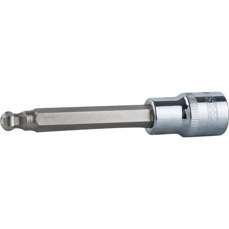 KS Tools 1/2" CHROMEplus Bit-Stecknuss Innensechskant,Kugelkopf,lang,19mm - 918.1779 (1/4)