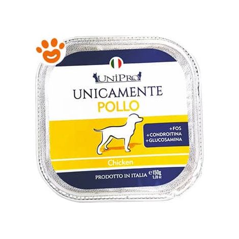 Unipro Dog Unicamente Adult Pollo - Vaschetta 150 Gr -