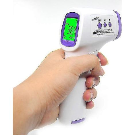 Ays Tierthermometer für Schweine, Rinder, Schafe, Hunde, Katzen und andere Haustiere, elektronisches Infrarot-Handthermometer, weiß und lila, 149 x 77 x 43 mm
