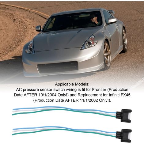 Mazo de cables para sensor de presión de aire acondicionado, 2 piezas, Ref. 92136 1FA0A, conexión fiable y duradera para Nissan/Infiniti (1/5)