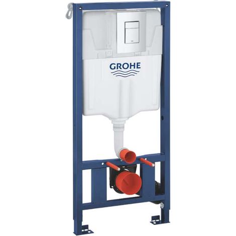 Grohe Rapid SL - Vorwandelement für Wand-WC, Betätigungsplatte Skate Cosmopolitan, verchromt 39859000 (1/4)