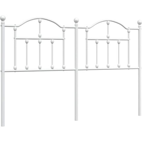 Maison Exclusive - Ersatz-Kopfteil Metall Weiß 150 cm