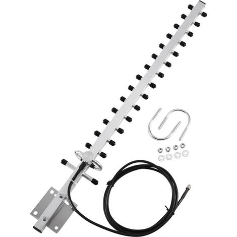 Antenne WiFi directionnelle 25dBi 2.4GHz avec connecteur RP-SMA, câble 2M pour routeur extérieur (1/5)