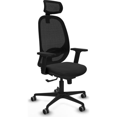 Chaise de bureau piqueras y crespo Cilanco noir mousse découpée (1/2)