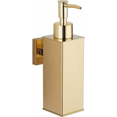 royaluxe - Distributeur de savon mural en acier inoxydable 304 pour la décoration de la maison (doré) (1/4)
