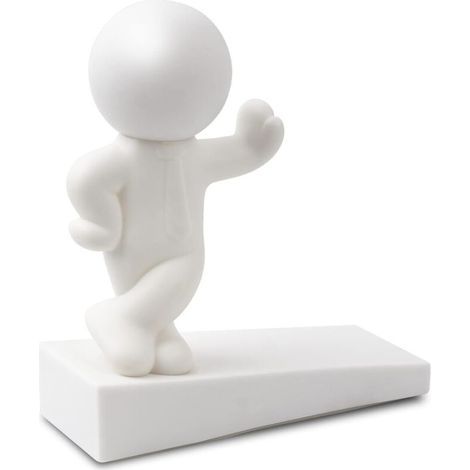 Fermaporta carini, estetici e robusti, ben progettati per tenere le porte aperte in modo efficace, 1 pezzo per confezione, colore bianco. (1/5)