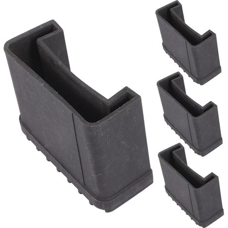 Embouts en Caoutchouc pour Pieds D’échelle, Lot de 4 Noir Caoutchouc, Antidérapants et Indéformables, Amortissement Sonore, Accessoires de Remplacement pour Pieds (1/5)