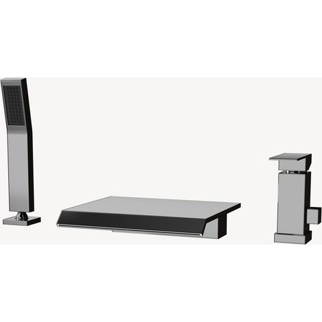 Mitigeur de bain cascade sur plage 3 trous Chromé - Sirius
