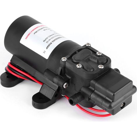 Pompe à diaphragme 12V DC 1,0GPM 40PSI haute pression auto-amorçante, raccord cannelé 3/8in pour camping-car, voiture et bateau (1/5)