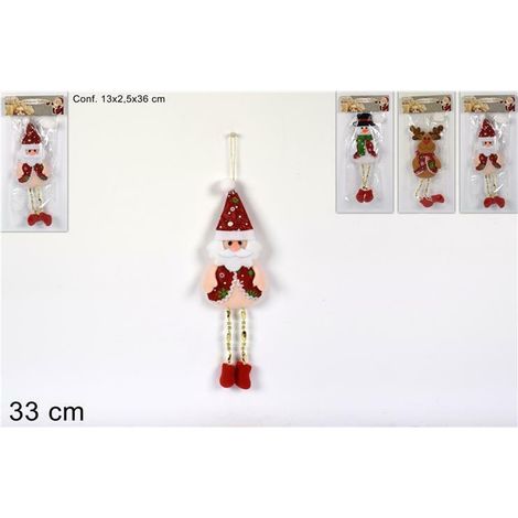 Renna pupazzo natalizio per decorazioni da albero di natale addobbi cm 33 (1/5)