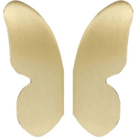 paire de boutons de porte papillon pour meubles, poignées de tiroir, quincaillerie moderne pour commode-7.50X3.60X1.80CM-Golden (1/4)
