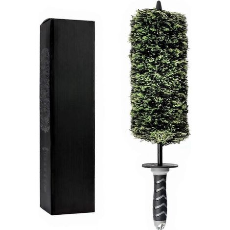 1 pièceBrosse de nettoyage pour jantes de voiture, brosse de nettoyage pour roues, brosse de lavage de voiture en laine synthétique douce sans métal, brosse pour roues à haute absorption d'eau (1/4)
