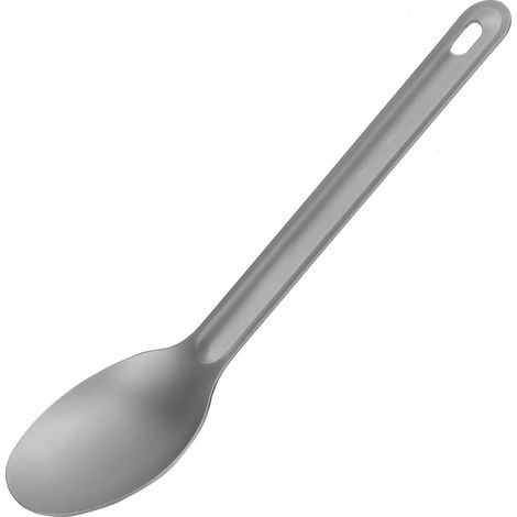Cuillère-spork légère en titane résistant à l'usure, ensemble de couverts métalliques pour camping extérieur (cuillère en titane) (1/5)