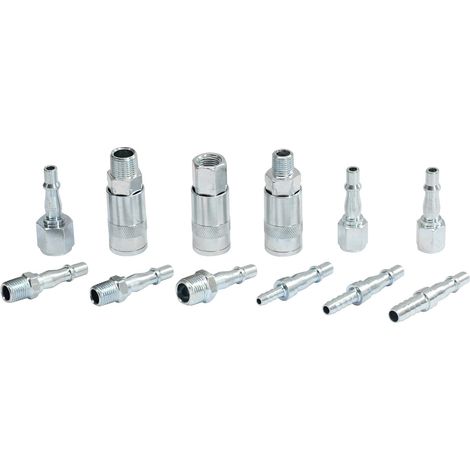 Dapetz ® Air Line Fitting Hose End Connector for PCL Vertex Compressor AirHose Male Female Quick Release Push Fit Hose End 12PC Set (1/5)