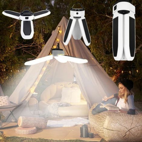 Kaelt - Lumière extérieure portative Lanterne de camping LED Solar Light Banque de puissance rechargeable Banque d'éclairage extérieur puissant Lampe d'urgence de la lampe de poche portable (1/5)