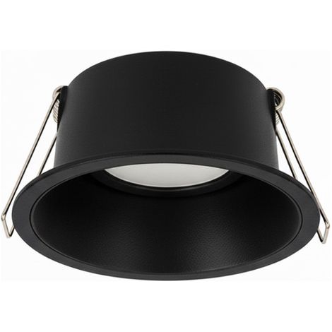 Spot encastrable rond noir GU10 MR16 orientable MEYAN HOROZ support plafond aluminium