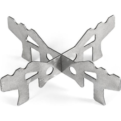 Support en croix pour réchaud à alcool en acier inoxydable - Support de camping extérieur - Lot de 2 (1/5)