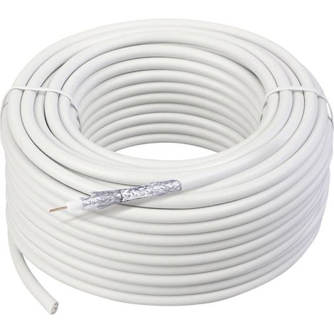 Schwaiger SAT Koaxialkabel Koaxkabel 115 dB 50m weiss (1/2)