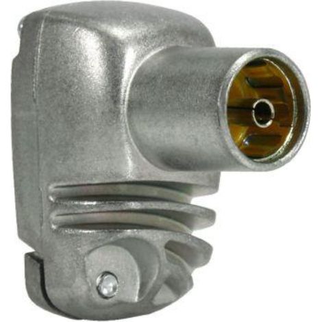 Connettore a 90 gradi schermato Femmina PROeasyF IEC per cavi diametro 5-7.5mm TELEVES 413310
