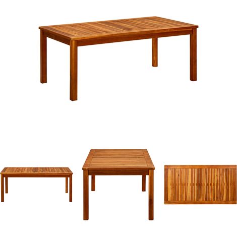 The Living Store -  Garten-Couchtisch 110x60x45 cm Massivholz Akazie (1/5)
