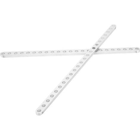 2 pièces, poutre plate en aluminium à 23 trous, accessoires pour robots, 4 x 8 x 184 mm, 3102-0023-0184 (1/5)