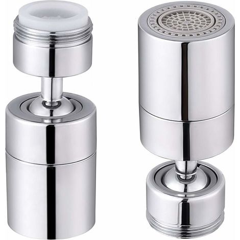 Aérateur de Robinet Pivotant à 360° avec 2 Modes Réglables - Pour Cuisine et Salle de Bain - Filetage Mâle 24 mm (1/5)