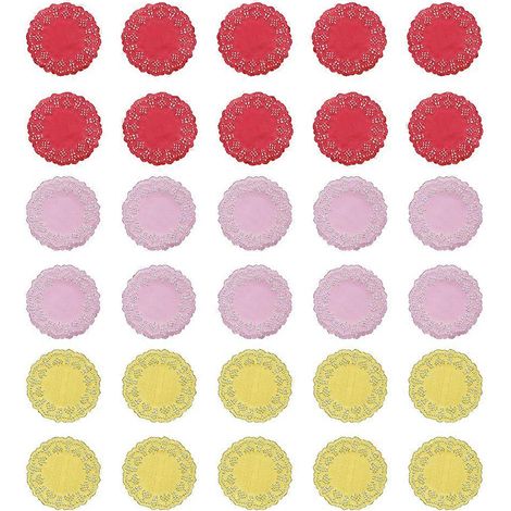 300 napperons ronds jetables absorbant l'huile, couleurs assorties, pour emballage de gâteaux et décoration de table (1/4)