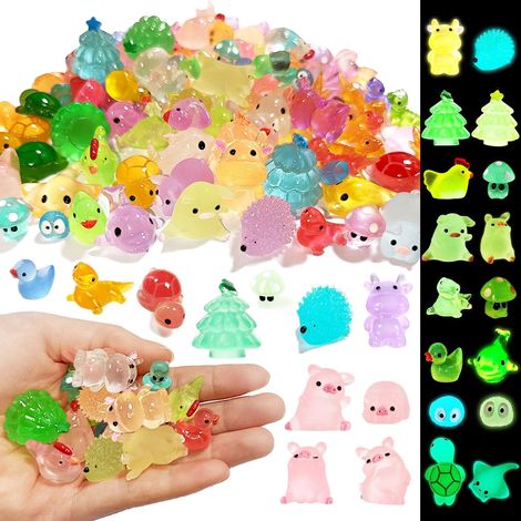 120 Pièces Mini Figurine, 12 Styles, Lumineux en RéSine, Mini Canard, pour Figurines Miniatures, Aquarium, Jardin, Décoration de Maison de Poupée, Bricolage (1/5)