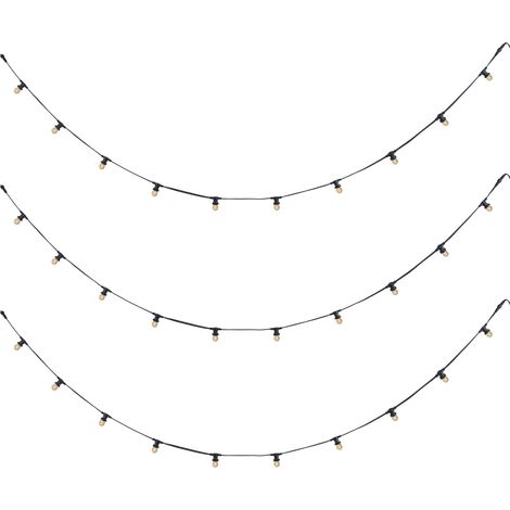 QAZQA Guirnalda de luces conectable negra con enchufe 14m incl. (1/5)
