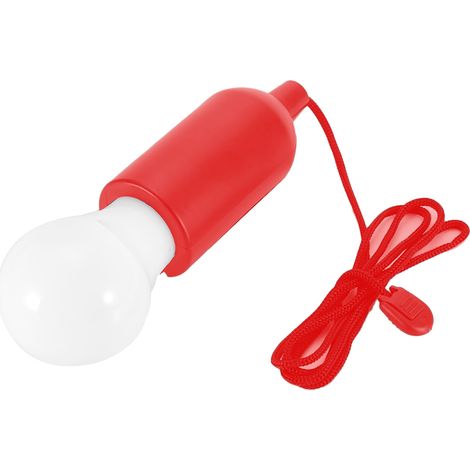 Ampoule Led À Cordon - Lampe De Camping Portable En Plastique - Éclairage D appoint Pour Jardin Et Cabane - Rouge - 1 Pièce (1/5)