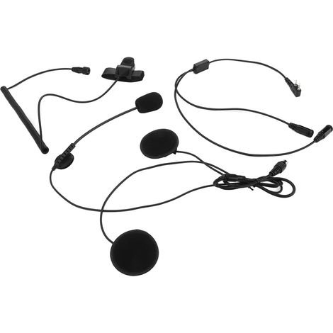 Schwarzes PTT-2-Pin-Motorrad-Headset mit integriertem Headset, Freisprecheinrichtung für Kenwood-Funkgeräte, integriertes Headset, Kommunikationszubehör (1/5)