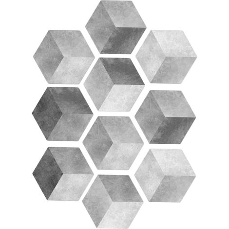Autocollants Antidérapants Hexagonaux Pour Carrelage Pvc Étanches, Lot De 10, Décor Mural Et Sol Cuisine, Salle De Bain Et Salon (1/5)