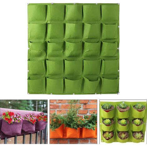 2 pièces Sac Polyvalent 25 Poches – Pour Plantes, Épices, Fleurs Séchées – Felt Résistant UV – Intérieur/Extérieur (1/5)