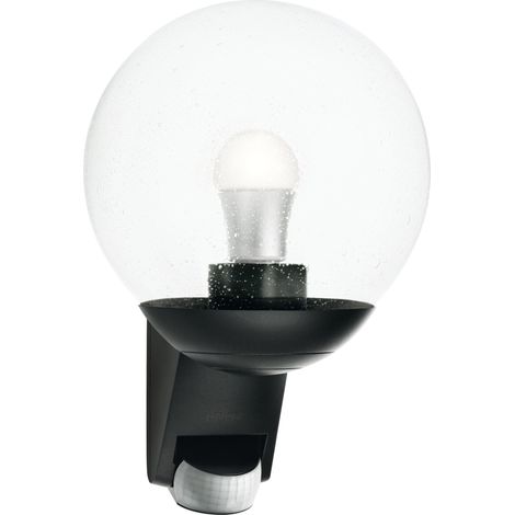 Steinel Lampada da esterno L 585 S, Lampada da parete con sensore a 180° e portata di 12 m, E27, ingresso casa, Nero