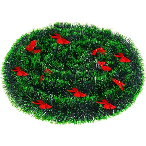 10M Guirlande de Noel Sapin 9CM Largeur,Guirlande Verte avec Nœud Tinsel Noël pour Decoration Noel Sapin Intérieures et Extérieures (1/5)