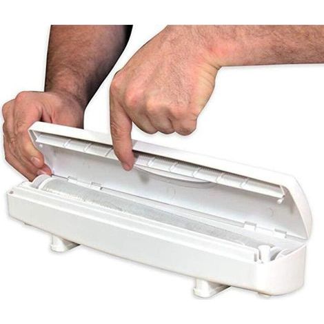 Spender für Frischhaltefolie oder Aluminiumfolie, weiß, Kunststoff, 30 cm (1/5)