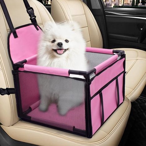 Kleiner Hundeautositz, Welpen Autositz für Vorder und Rücksitz, mit sehr stabilem PVC Rahmen, für Hunde unter 14 kg (1/5)