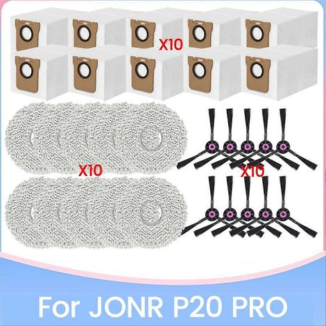 Lot de 30 pièces pour P20 PRO aspirateur robot nettoyeur brosse latérale serpillière sacs à poussière ménager nettoyage (1/5)