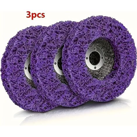 Ensemble de 3 meules de 10 cm (4 pouces) robustes pour le décapage et le polissage des métaux (1/5)