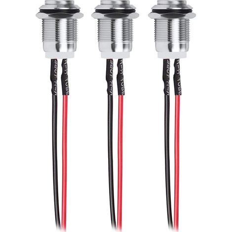 Stück selbstverriegelnde, wasserdichte Edelstahl-Drucktaster Ein/Aus 12 mm 2 A 12 V/24 V/125 V/250 V mit Kabel (hohe Ausführung)